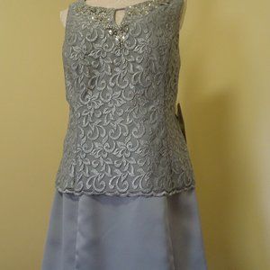 Dusty Gray Long Formal/Prom Dress-NEW-